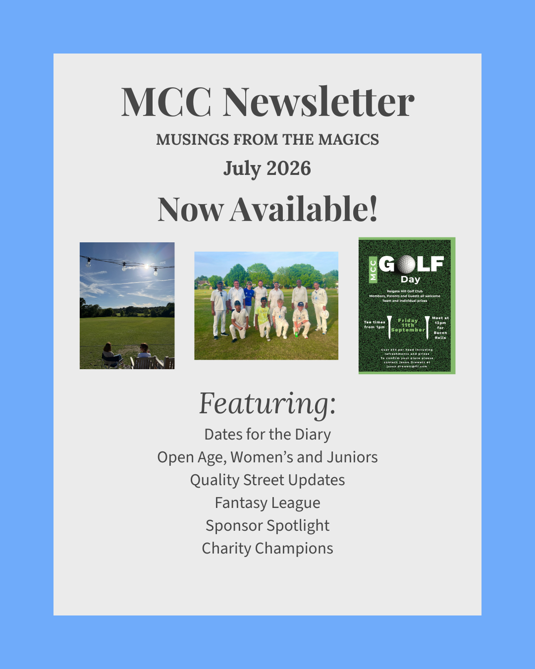 July Newsletter OUT NOW!