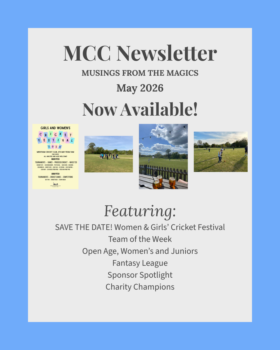 May Newsletter Available Now!