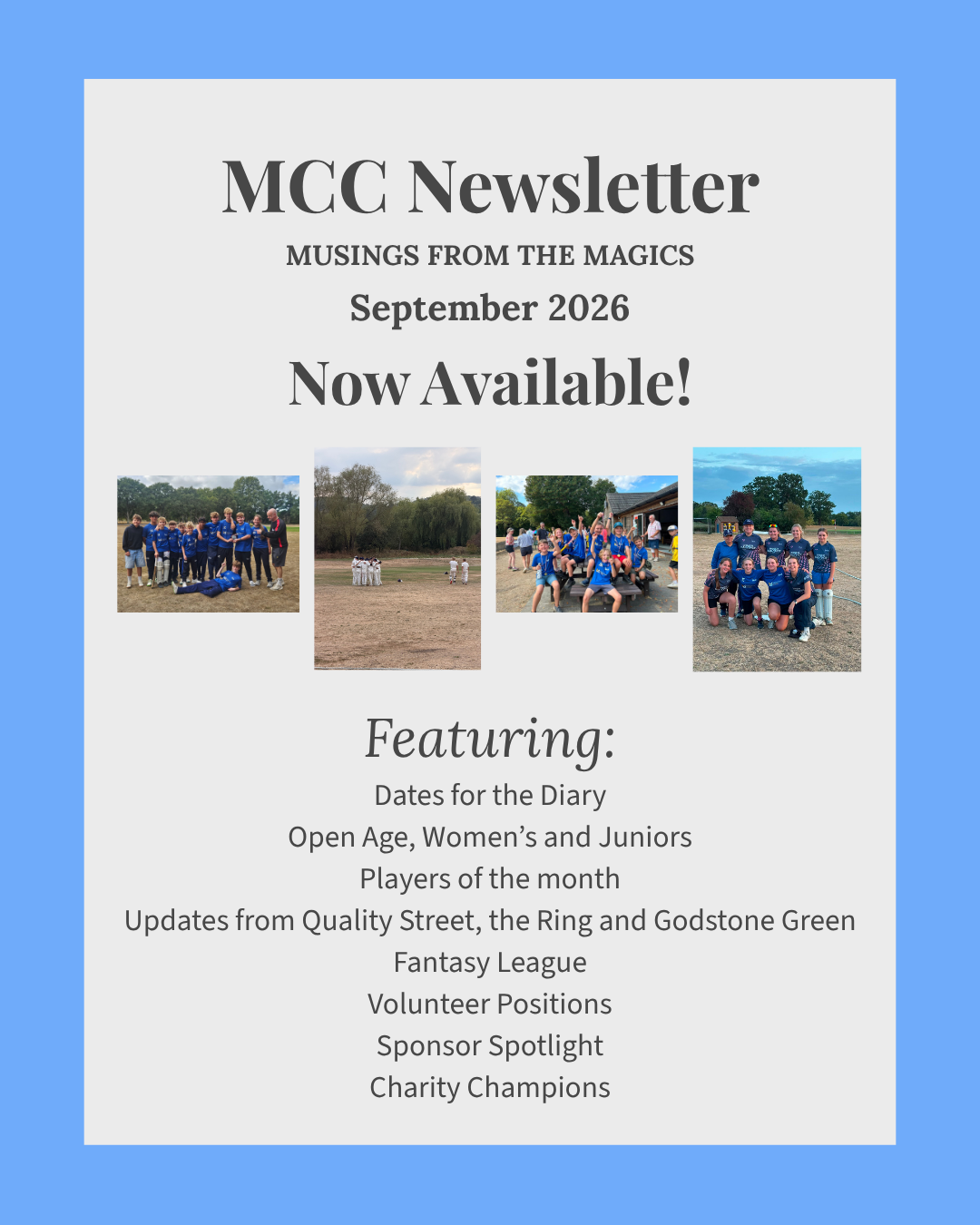 September Newsletter Out Now!