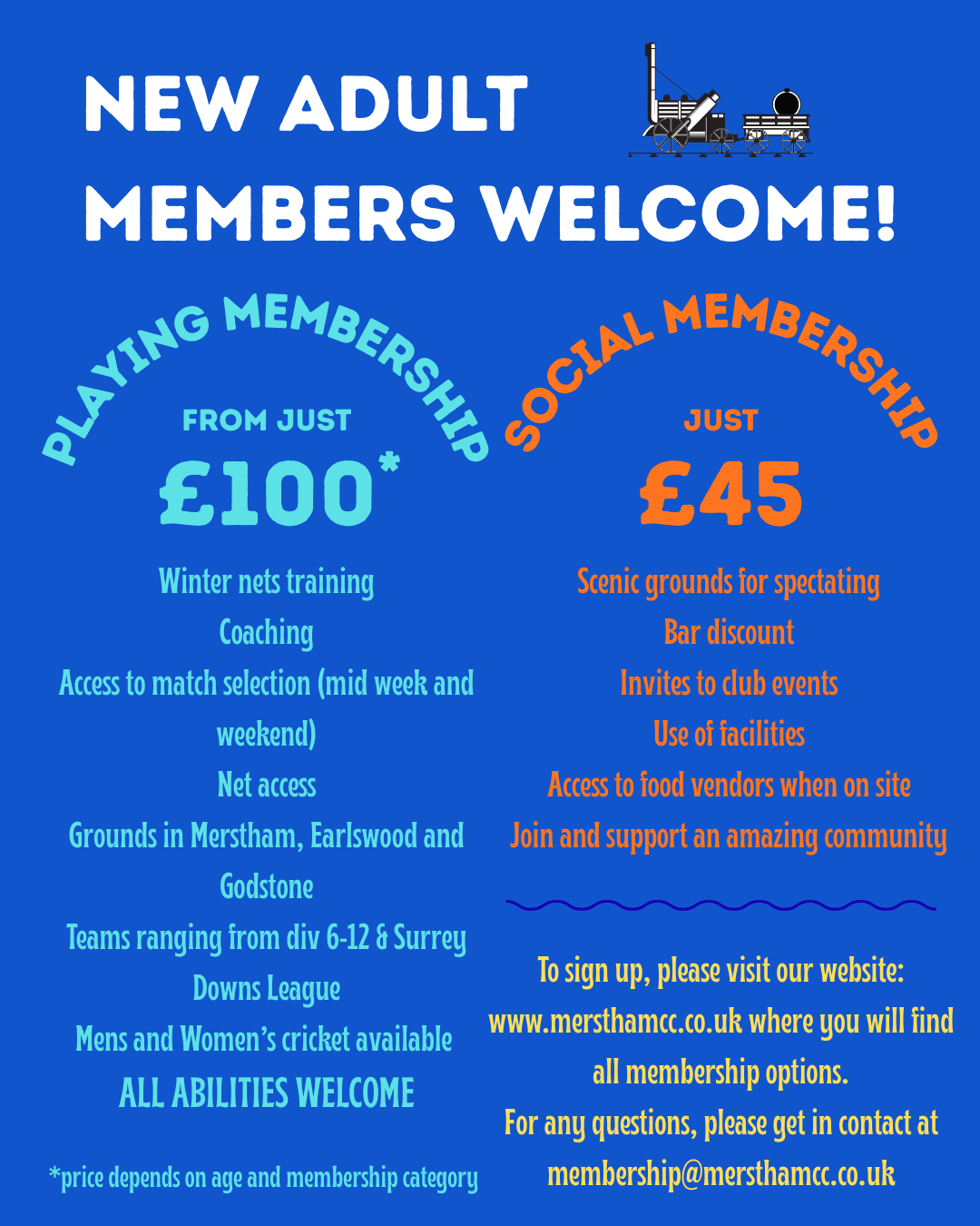 New Adult Members Welcome!